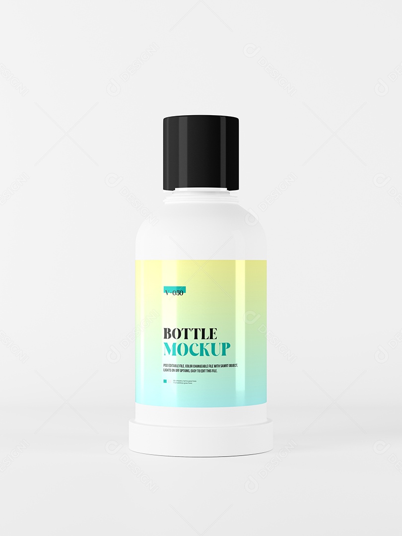 Litro de Vidro Mockup PSD Editável