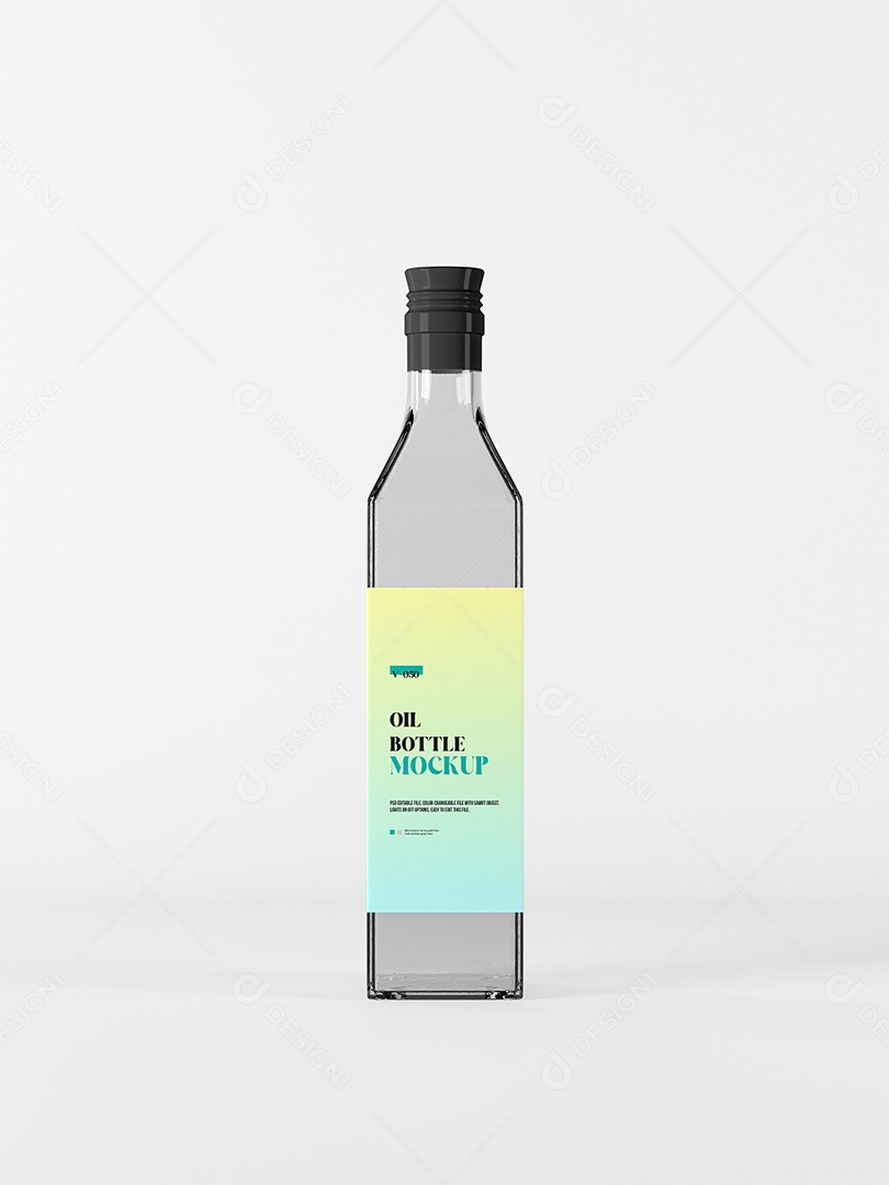 Litro de Vidro Mockup PSD Editável