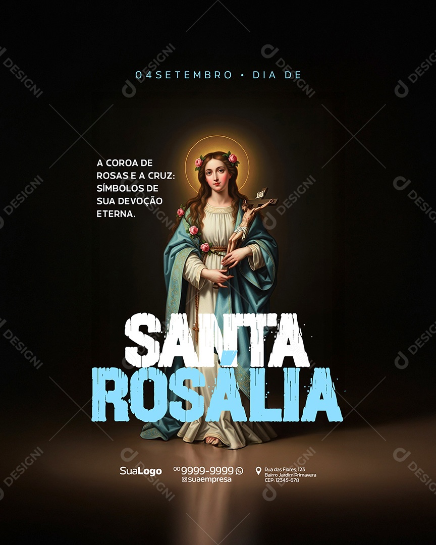 Dia de Santa Rosália 04 de Setembro Social Media PSD Editavel (4)