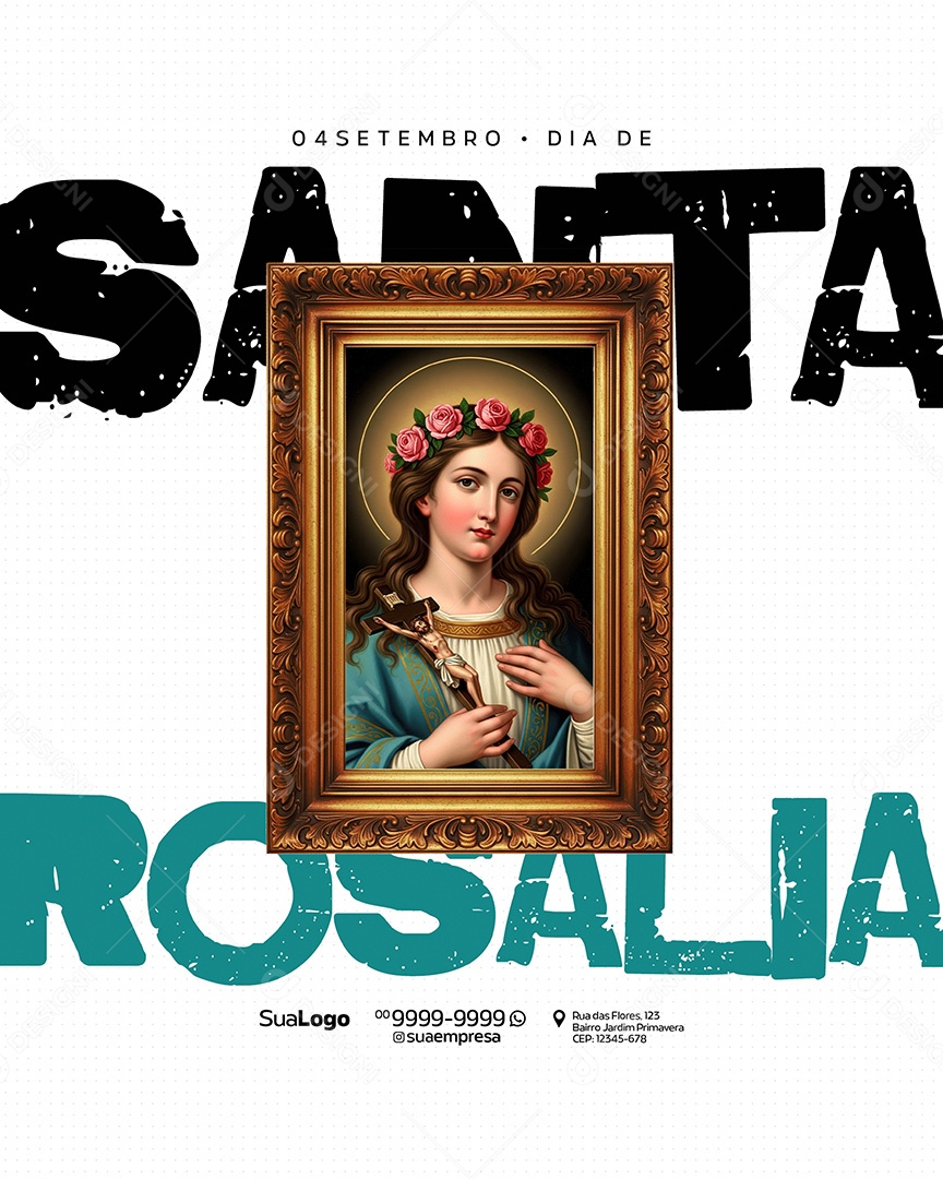 Dia de Santa Rosalia 04 de Setembro Social Media PSD Editavel (8)