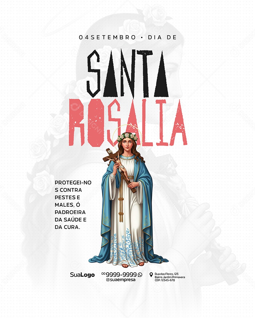 Dia de Santa Rosalia 04 de Setembro Social Media PSD Editavel (8)