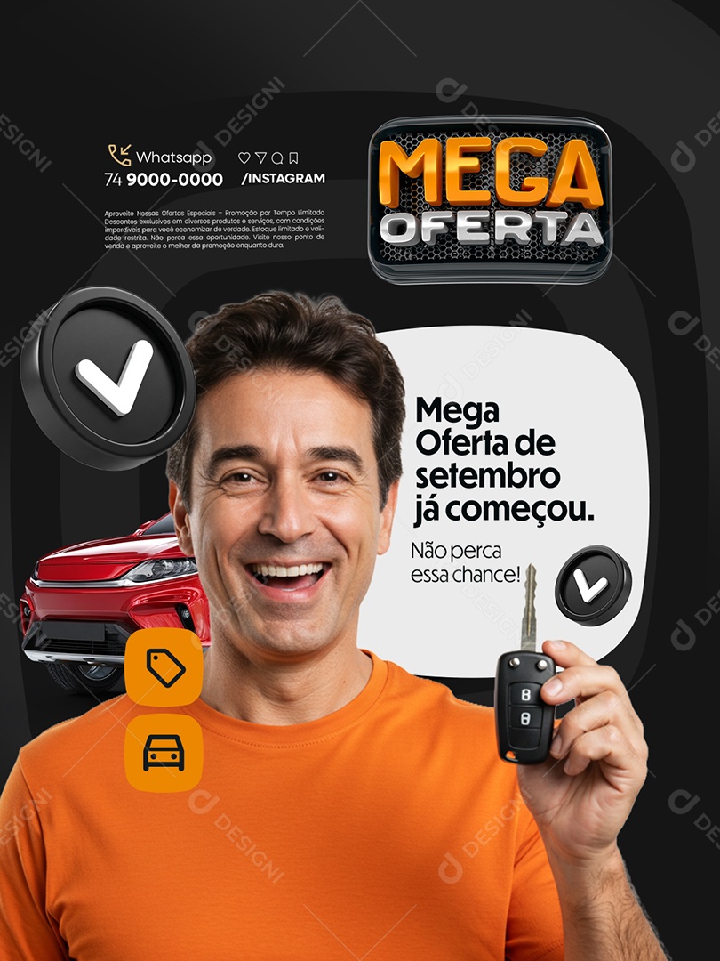 Mega Oferta Concessionária Não Perca Essa Chance Social Media PSD Editável