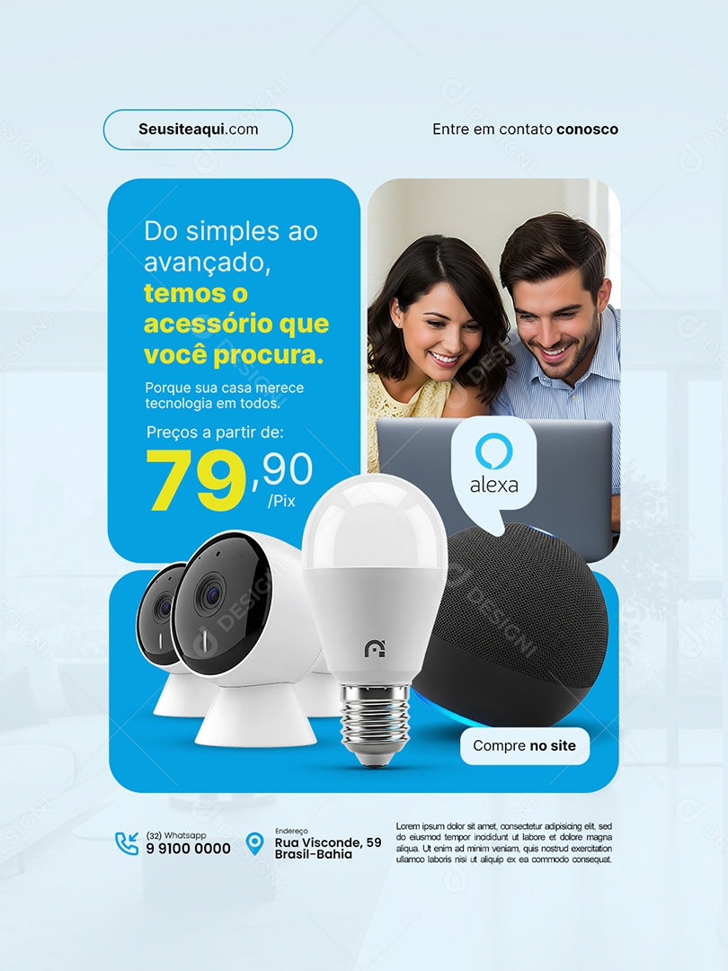 Automação Casa Inteligente Acessório Que Você Procura Social Media PSD Editável