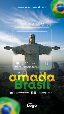 Story Dia da Independência do Brasil 07 de Setembro Social Media PSD Editável