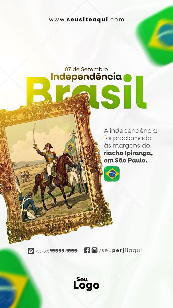 Story Dia da Independência do Brasil 07 de Setembro Social Media PSD Editável