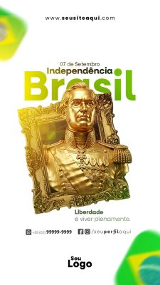 Story Dia da Independência do Brasil 07 de Setembro Social Media PSD Editável