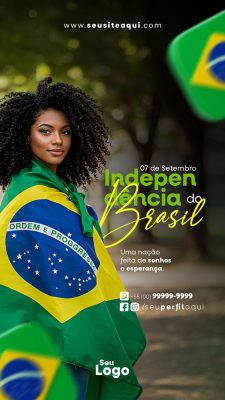 Story Dia da Independência do Brasil 07 de Setembro Social Media PSD Editável