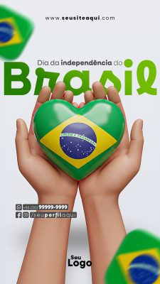 Story Dia da Independência do Brasil 07 de Setembro Social Media PSD Editável