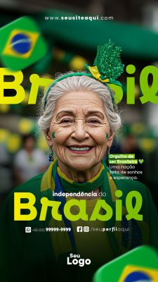 Story Dia da Independência do Brasil 07 de Setembro Social Media PSD Editável