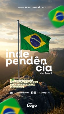 Story Dia da Independência do Brasil 07 de Setembro Social Media PSD Editável
