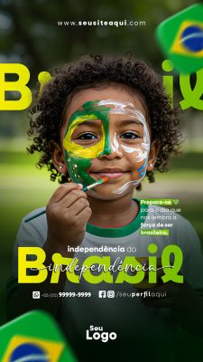Story Dia da Independência do Brasil 07 de Setembro Social Media PSD Editável