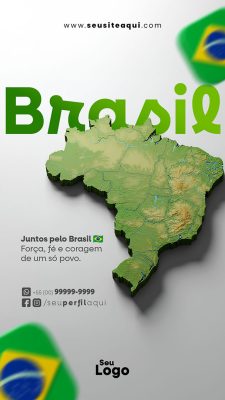 Story Dia da Independência do Brasil 07 de Setembro Social Media PSD Editável