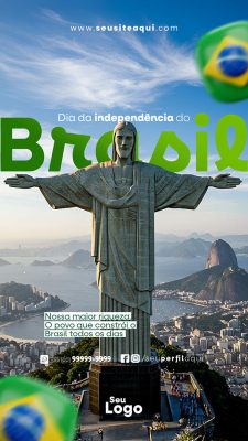 Story Dia da Independência do Brasil 07 de Setembro Social Media PSD Editável