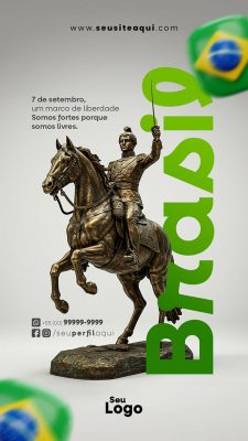 Story Dia da Independência do Brasil 07 de Setembro Social Media PSD Editável
