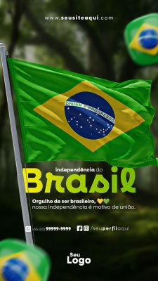 Story Dia da Independência do Brasil 07 de Setembro Social Media PSD Editável