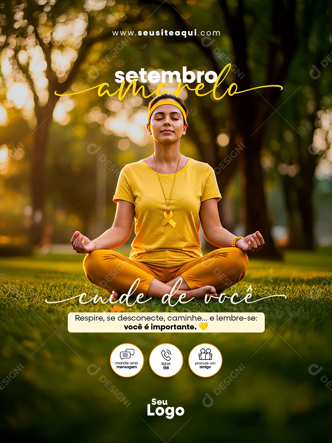 Setembro Amarelo Voçê É Importate Social Media PSD Editável