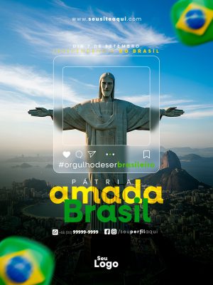 Dia da Independência do Brasil 07 de Setembro Social Media PSD Editável