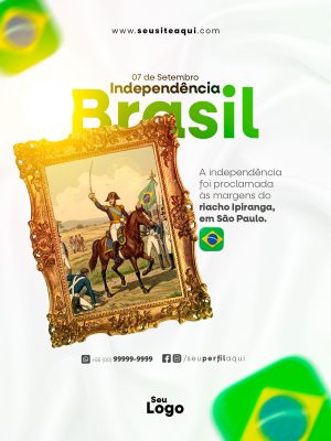 Dia da Independência do Brasil 07 de Setembro Social Media PSD Editável