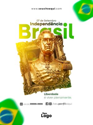 Dia da Independência do Brasil 07 de Setembro Social Media PSD Editável