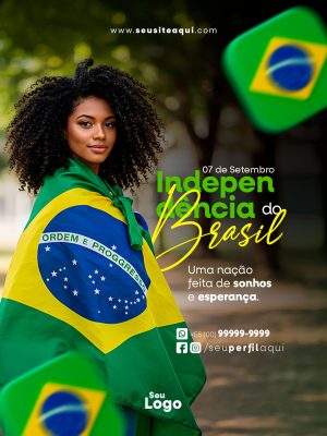 Dia da Independência do Brasil 07 de Setembro Social Media PSD Editável
