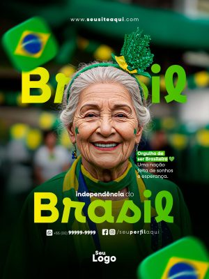 Dia da Independência do Brasil 07 de Setembro Social Media PSD Editável