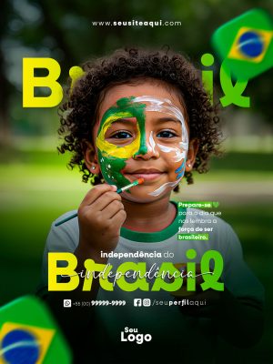 Dia da Independência do Brasil 07 de Setembro Social Media PSD Editável