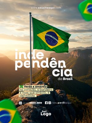 Dia da Independência do Brasil 07 de Setembro Social Media PSD Editável