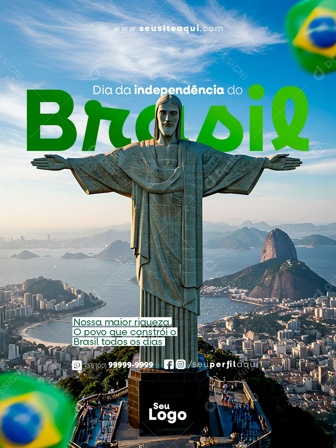 Dia da Independência do Brasil 07 de Setembro Social Media PSD Editável