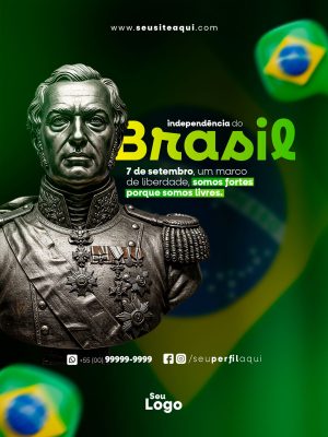 Dia da Independência do Brasil 07 de Setembro Social Media PSD Editável