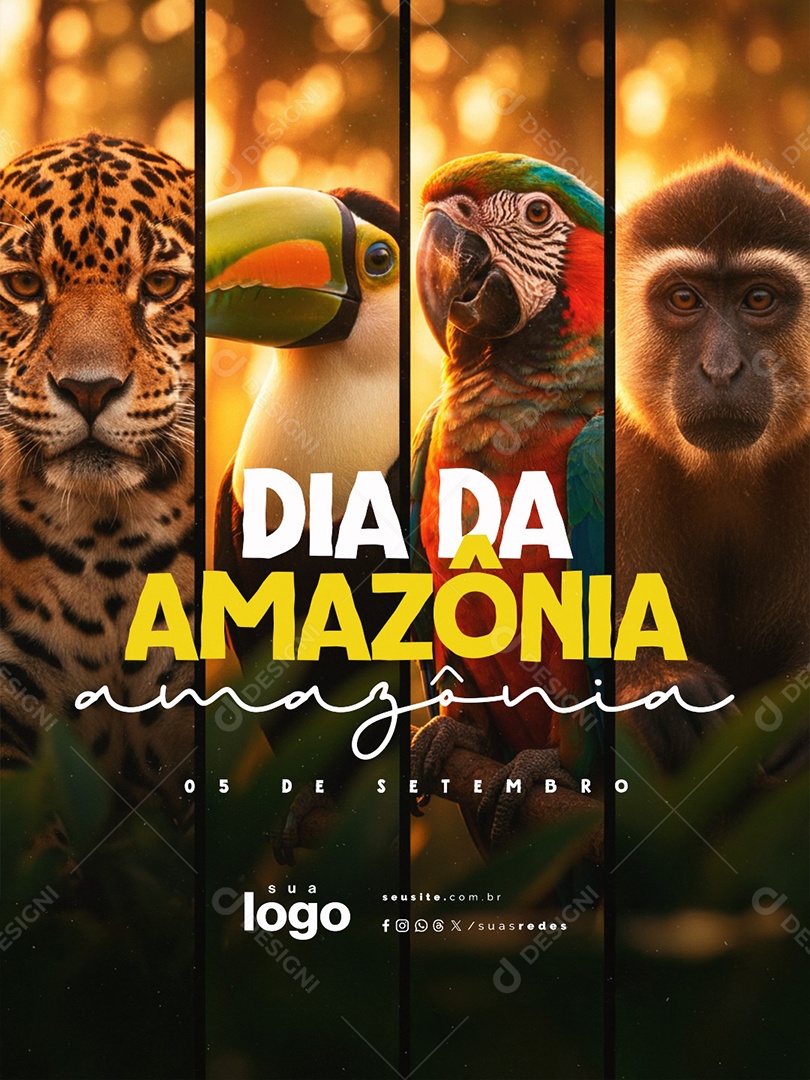 Dia da Amazônia 05 de Setembro Social Media PSD Editável