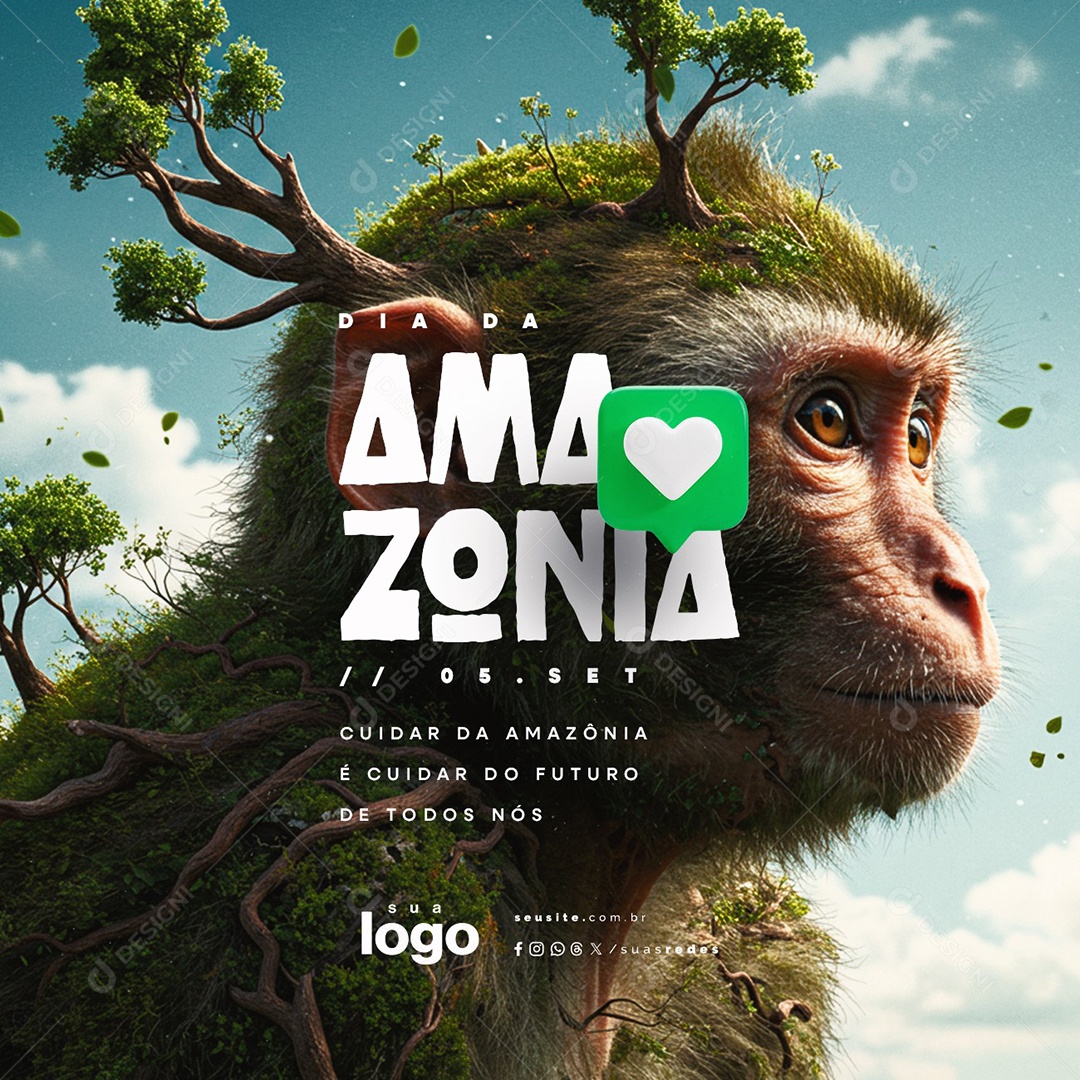 Dia da Amazônia 05 de Setembro Social Media PSD Editável