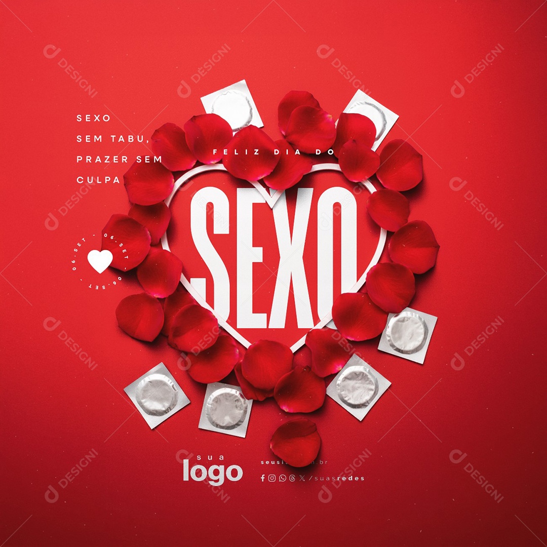 Feliz Dia do Sexo 06 de Setembro Social Media PSD Editável