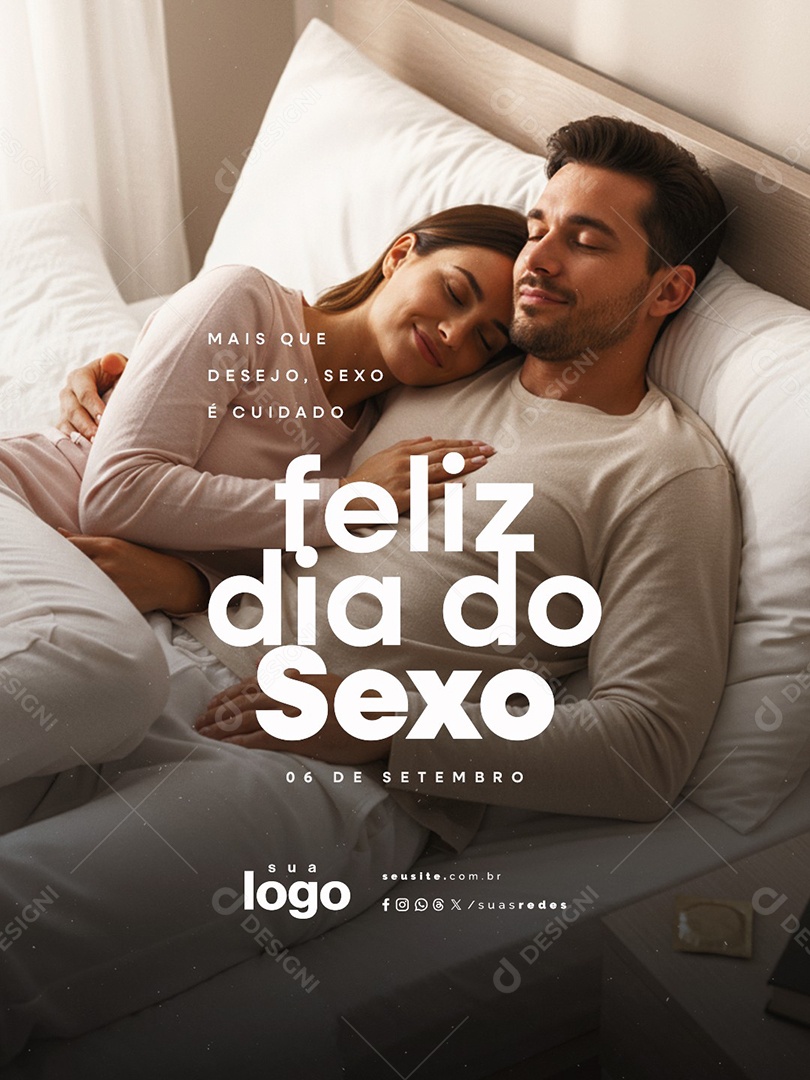 Feliz Dia do Sexo 06 de Setembro Mais Que Desejo Social Media PSD Editável