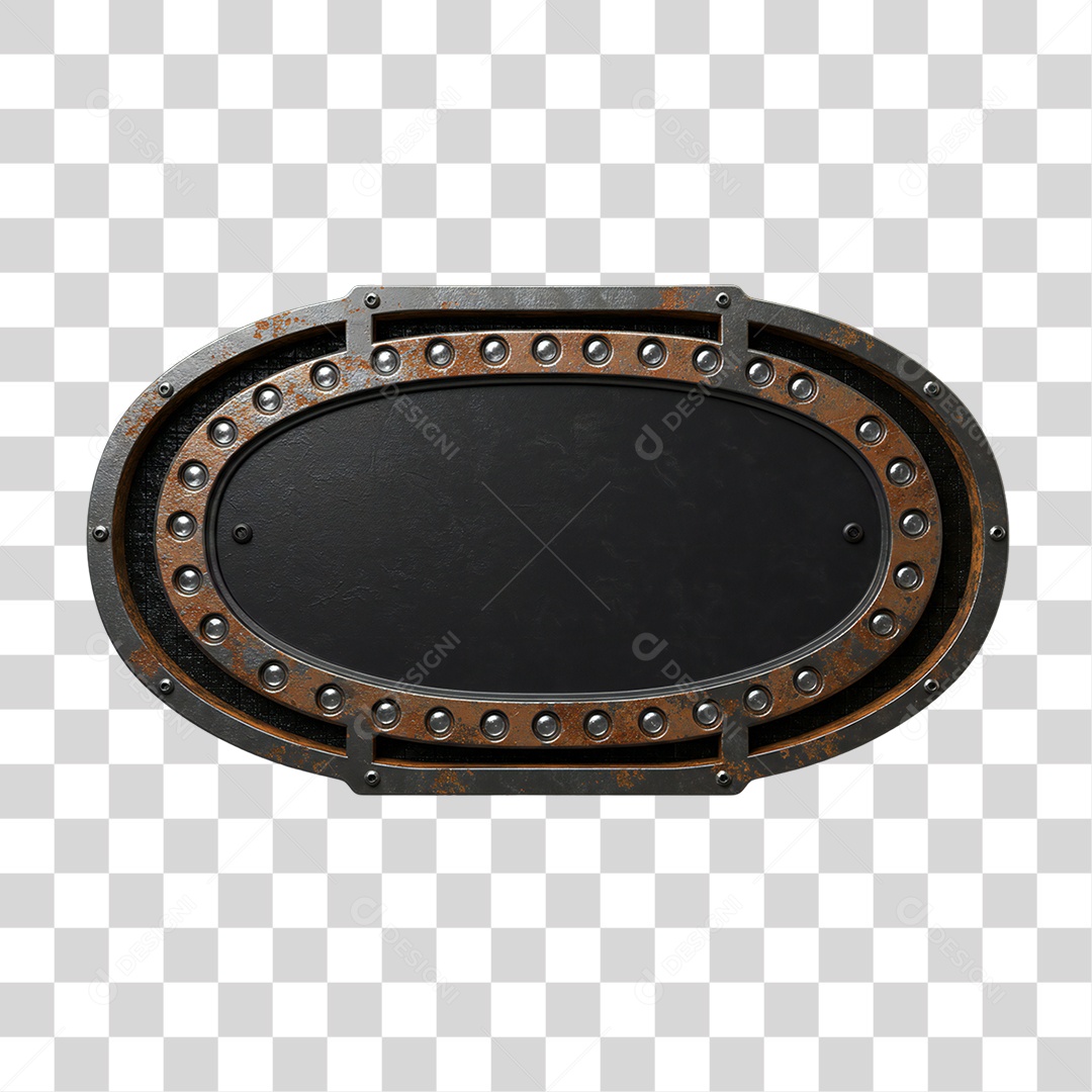 Placa de Metal PNG Transparente