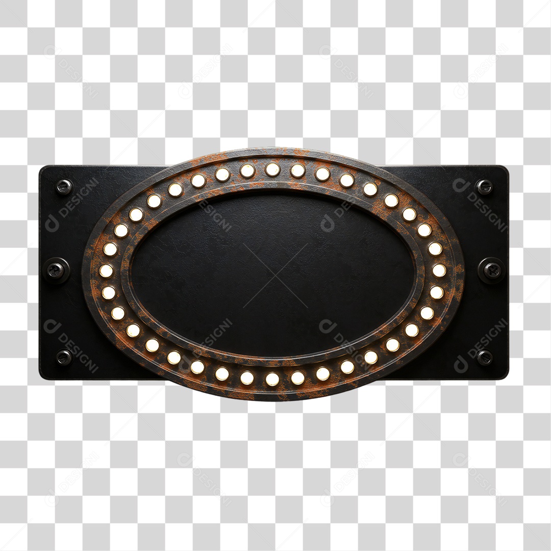 Placa de Metal PNG Transparente