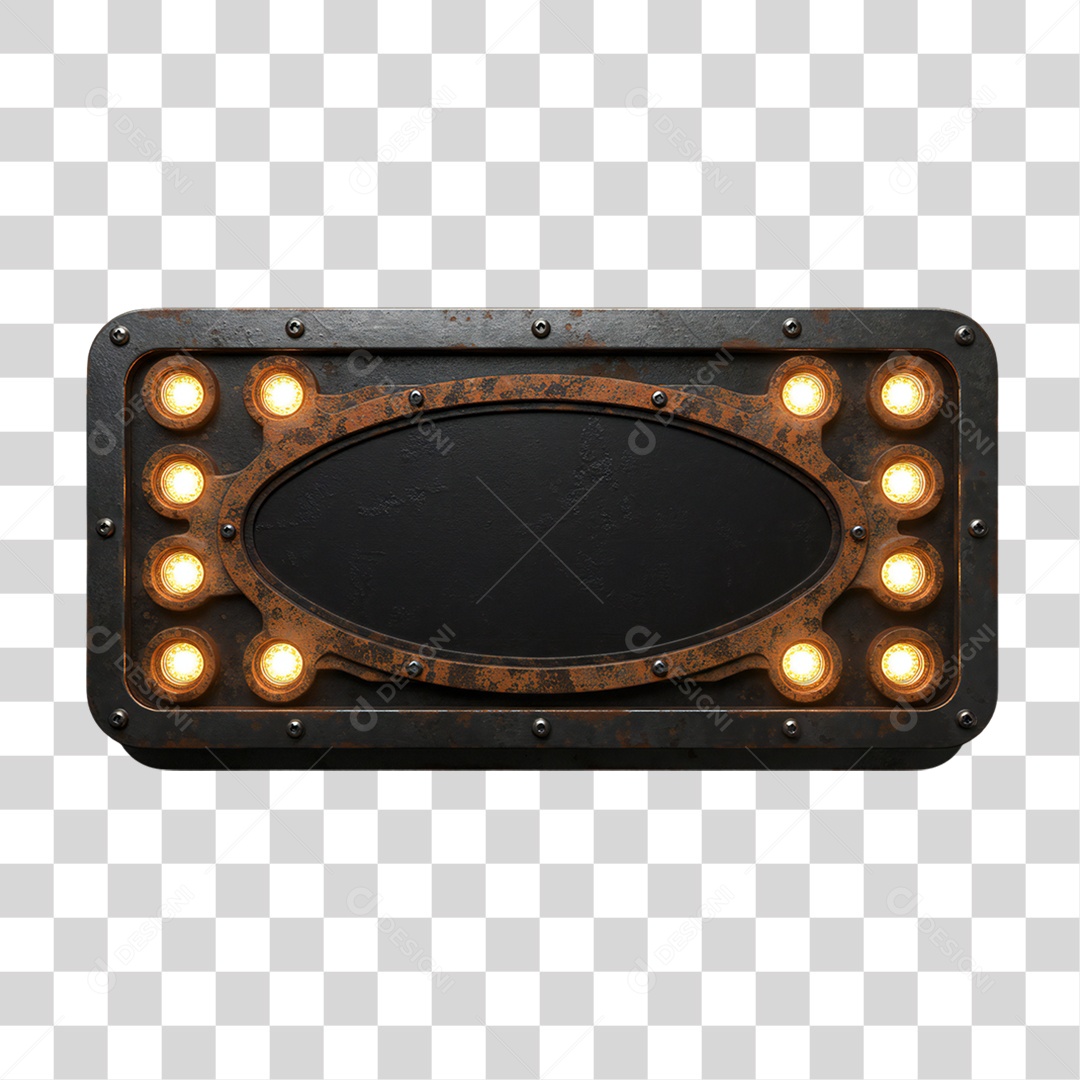 Placa de Metal PNG Transparente