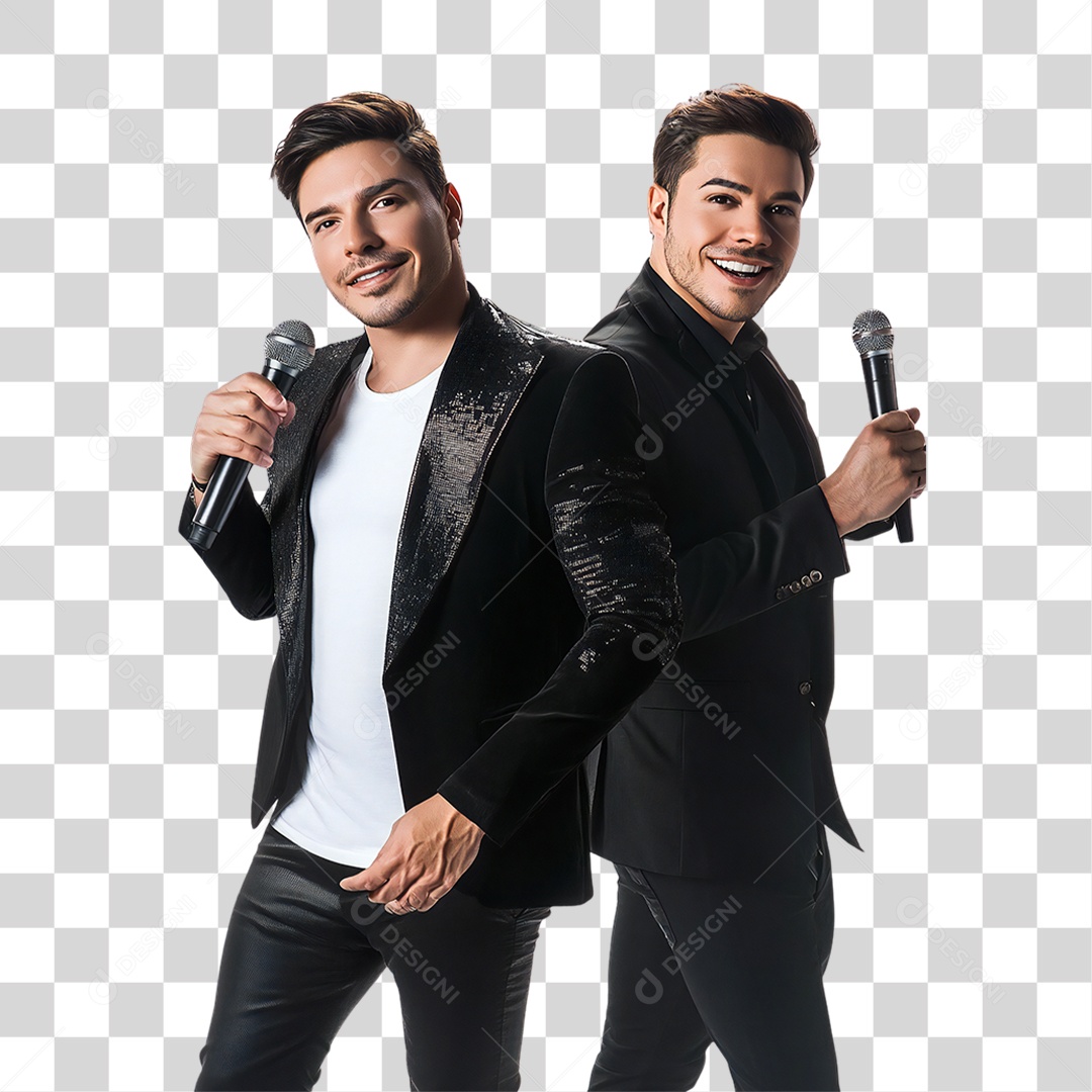 Modelos Foto Dupla de Artistas PNG Transparente
