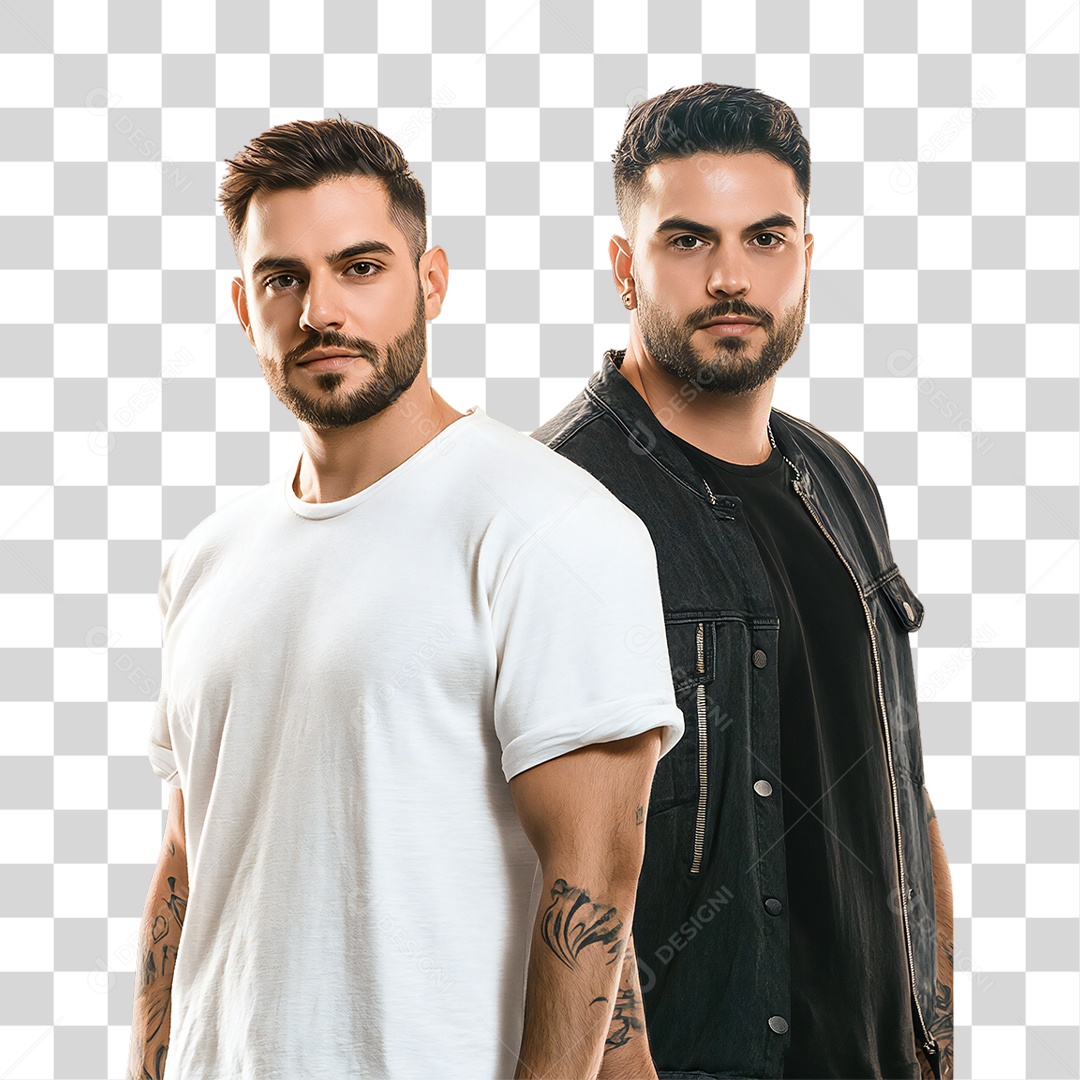 Modelos Foto Dupla de Artistas PNG Transparente