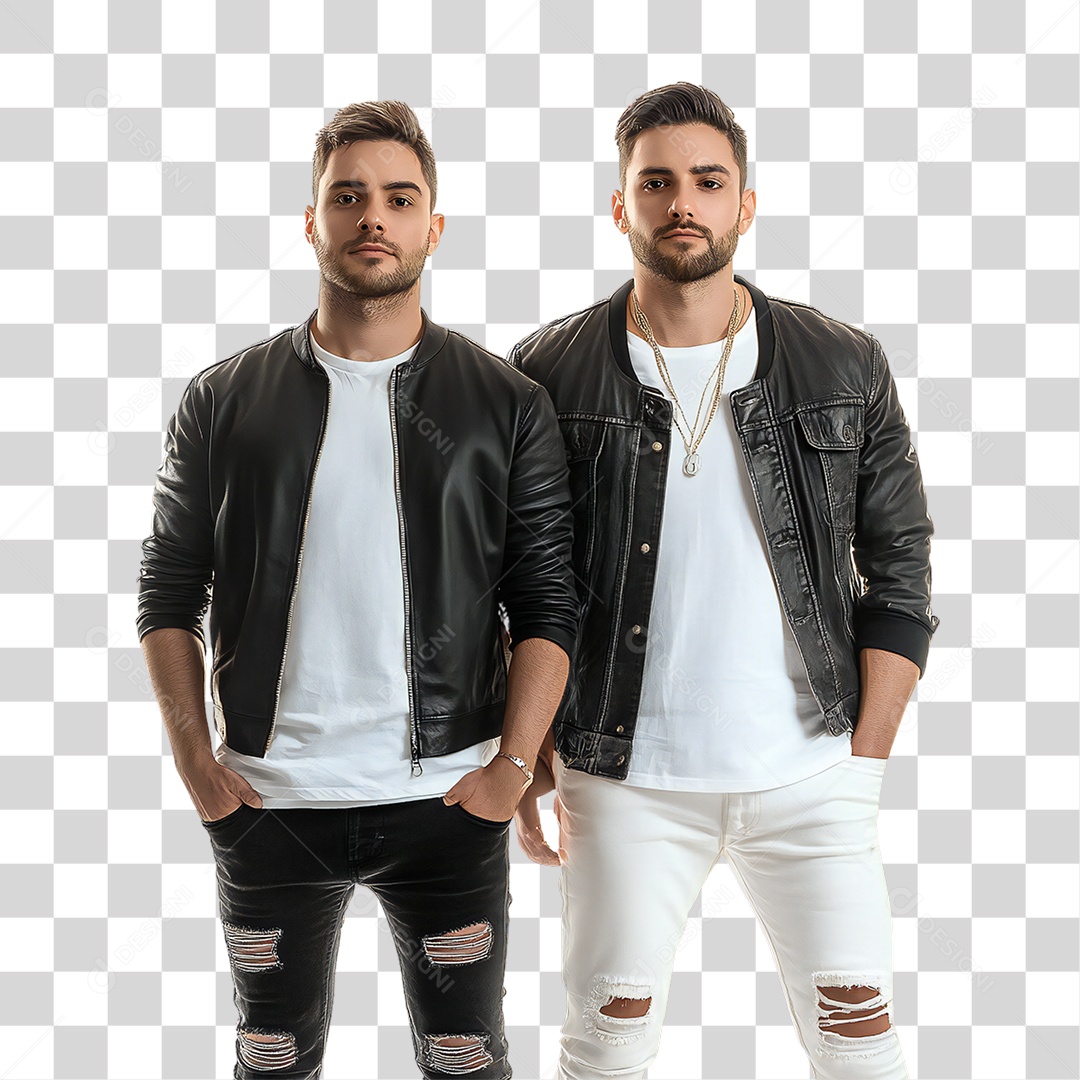 Modelos Foto Dupla de Artistas PNG Transparente