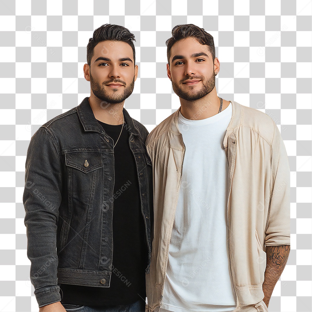 Modelos Foto Dupla de Artistas PNG Transparente