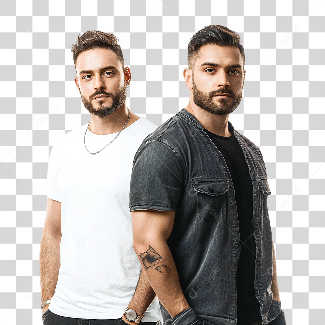 Modelos Foto Dupla de Artistas PNG Transparente