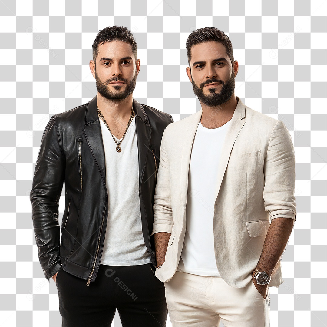 Modelos Foto Dupla de Artistas PNG Transparente