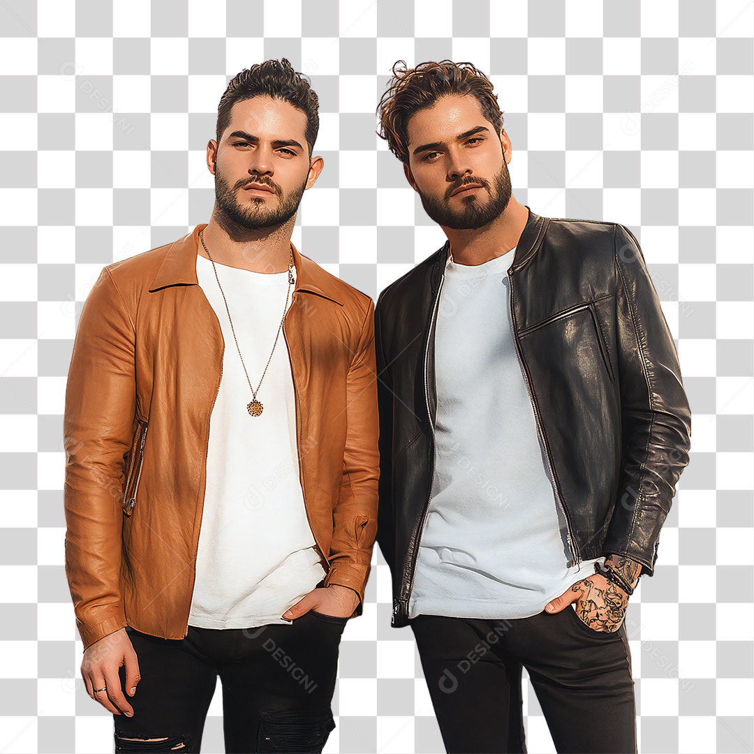Modelos Foto Dupla de Artistas PNG Transparente