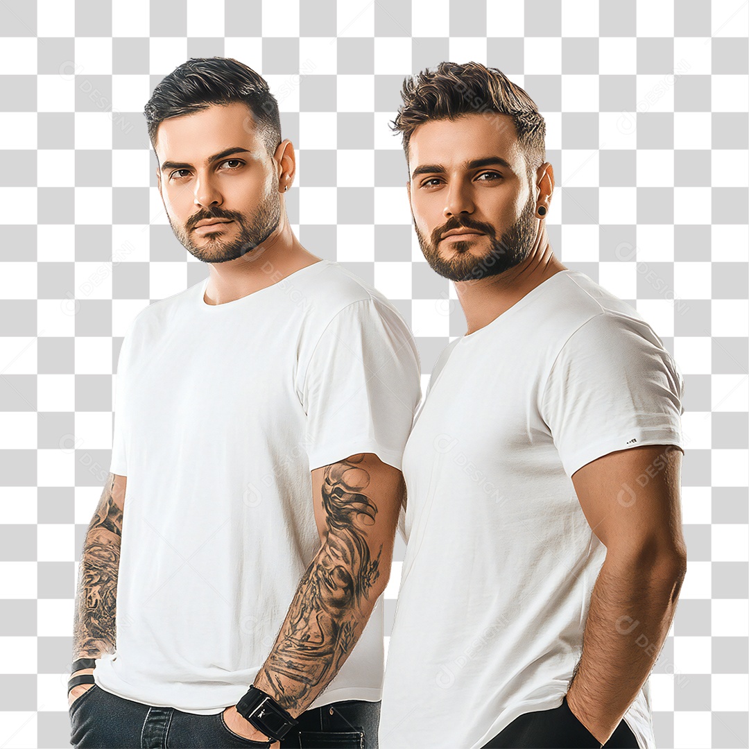 Modelos Foto Dupla de Artistas PNG Transparente