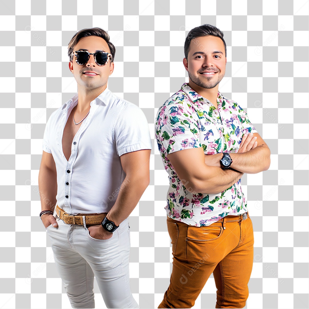 Modelos Foto Dupla de Artistas PNG Transparente