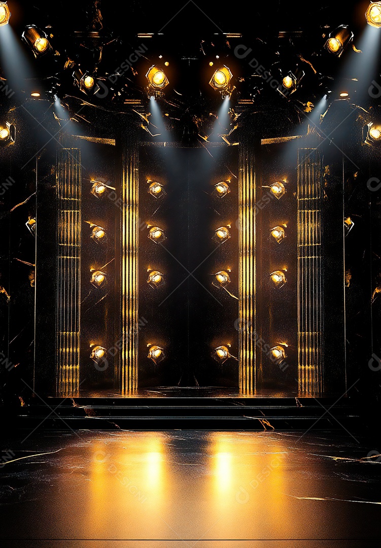 Retrato futurista de cenário de luz