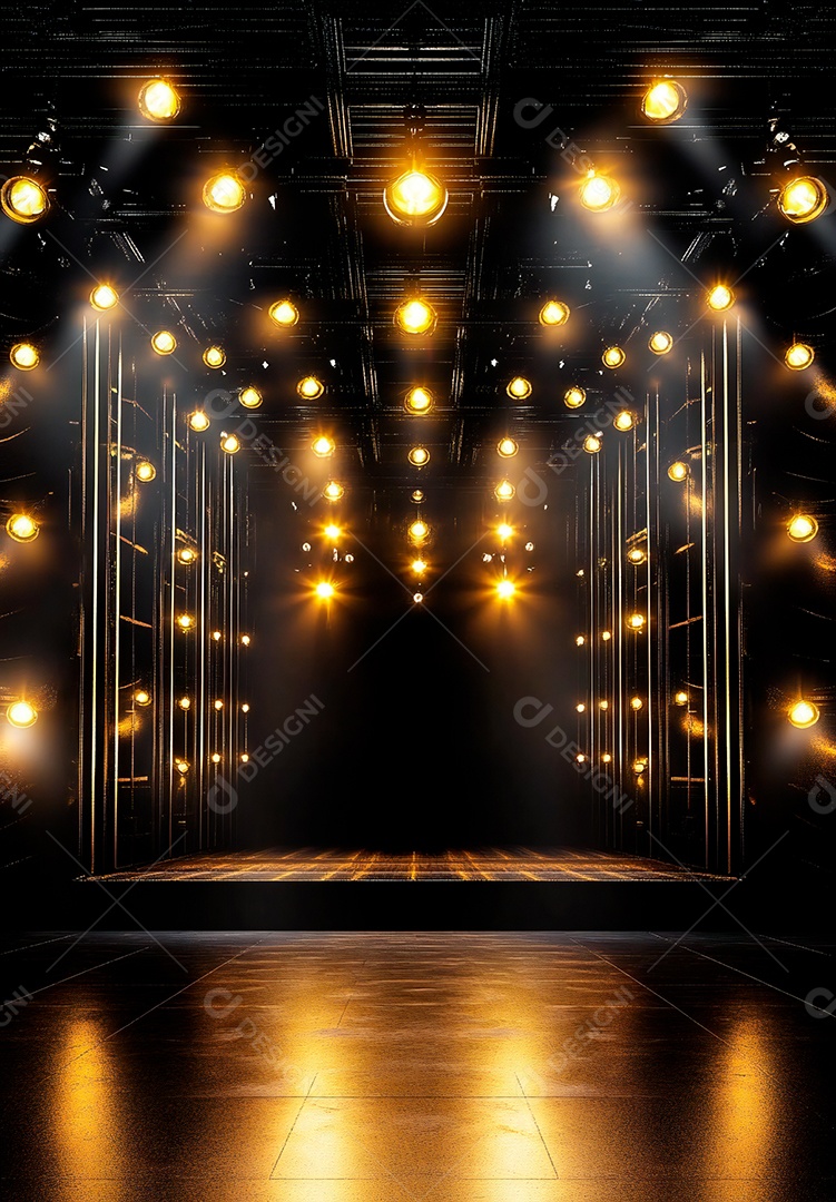 Retrato futurista de cenário de luz