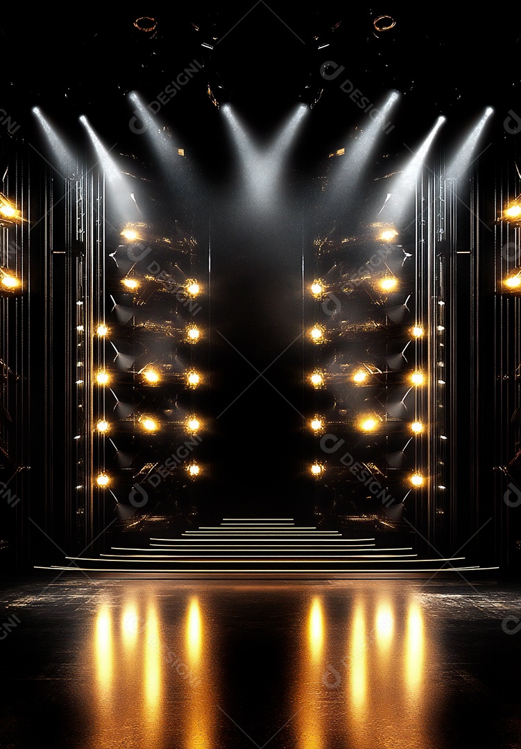 Retrato futurista de cenário de luz