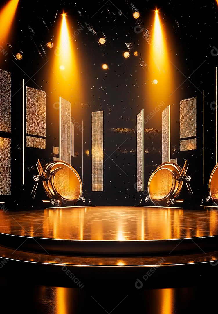 Retrato futurista de cenário de luz