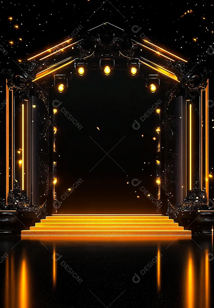 Retrato futurista de cenário de luz